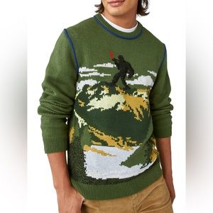 LUCKY BRAND Men’s Winter Moss Intarsia Crew Neck Sweater  Size: M